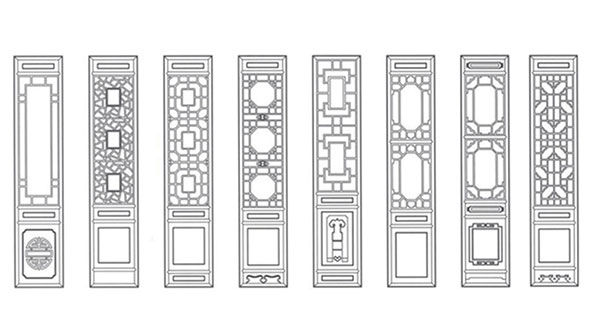 禅城喜迎门中式花格CAD设计图样式大全