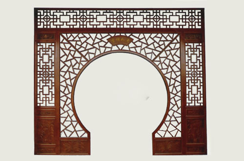 禅城明清落地罩圆形拱月亮门定制