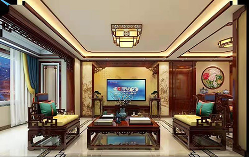 禅城住宅新中式风格装修，尽显奢华品味