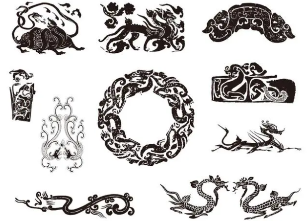 禅城龙纹和凤纹的中式图案