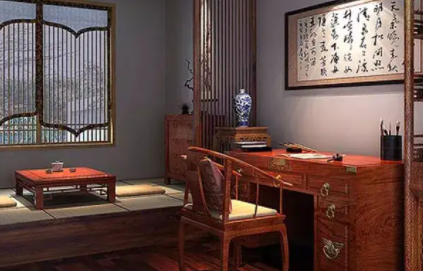 禅城书房中式设计美来源于细节